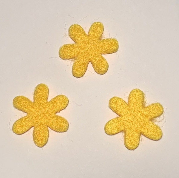 Filzblume klein, gelb